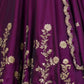 Rajwada Wine Silk Blend Embellished Lehenga For Women