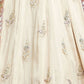 Rajwada Ivory Silk Blend Embellished Lehenga For Women