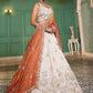 Rajwada Ivory Silk Blend Embellished Lehenga For Women