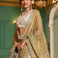 Rajwada Ivory Silk Blend Embellished Lehenga For Women