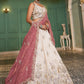 Rajwada Ivory Silk Blend Embellished Lehenga For Women