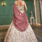 Rajwada Ivory Silk Blend Embellished Lehenga For Women