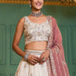 Rajwada Ivory Silk Blend Embellished Lehenga For Women