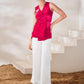 Rajwada Pink Silk Blend Embroidered Top For Women