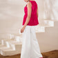 Rajwada Pink Silk Blend Embroidered Top For Women