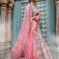 Rajwada Off White Georgette Embroidered Semi-Stitched Lehenga With Unstitched Blouse For Women