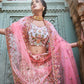 Rajwada Off White Georgette Embroidered Semi-Stitched Lehenga With Unstitched Blouse For Women