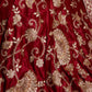 Rajwada Maroon Velvet  Embroidered  Semi-Stitched Lehenga With Unstitched Blouse For Women