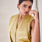 Rajwada Gold Silk Blend Lace Work Top For Women