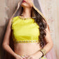 Rajwada Pink And Yellow Art Silk Embroidered Semi-Stitched Lehenga With Unstitched Blouse For Women