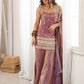 Rajwada Mauve Pink Silk Blend Embellished Kurta Set For Women