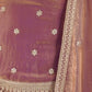 Rajwada Mauve Pink Silk Blend Embellished Kurta Set For Women