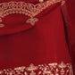 Rajwada Maroon Silk Blend Embellished Kurta Set For Women