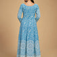 Rajwada Women Blue Georgette Embroidered Stitched Kurta Set