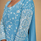Rajwada Women Blue Georgette Embroidered Stitched Kurta Set
