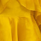 Rajwada Mustard Organza Solid Saree with Stitched Blouse for Women