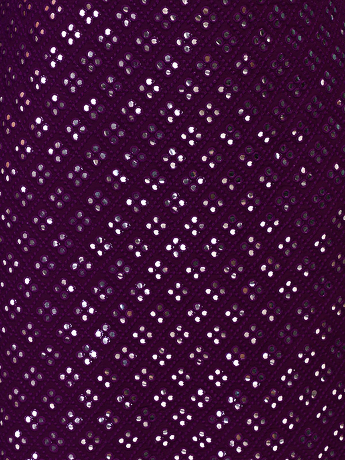Violet Georgette Embroidered Stitched Kurta Set