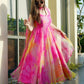 Rajwada Women Multi Color Organza Printed Stitched Gown