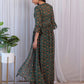 Rajwada Green Georgette Co-Ord Set With Shrug For Women