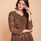 Rajwada Women Brown Faux Georgette Stitched Kurta