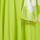 Green Faux Georgette Solid Stitched Gown