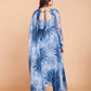 Blue Faux Georgette Printed Stitched Kurta Set