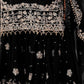 Rajwada Black Georgette Embroidered Stitched Kurta Set For Women