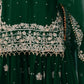 Rajwada Dark Green Georgette Embroidered Stitched Kurta Set For Women