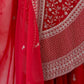 Rajwada Red Georgette Sequins Embroidered Stitched Kurta Set For Women