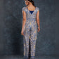 Rajwada Navy Blue Linen Printed Stitched Co-Ord Set For Women