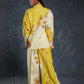 Rajwada Yellow Linen Printed Stitched Co-Ord Set For Women