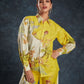 Rajwada Yellow Linen Printed Stitched Co-Ord Set For Women