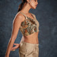 Rajwada Brown Linen Printed Stitched Co-Ord Set For Women