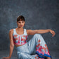 Rajwada Light Blue Linen Printed Stitched Co-Ord Set For Women
