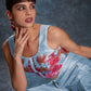 Rajwada Light Blue Linen Printed Stitched Co-Ord Set For Women