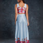Rajwada Light Blue Linen Printed Stitched Co-Ord Set For Women