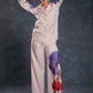 Rajwada Light Pink Linen Printed Stitched Co-Ord Set For Women