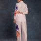 Rajwada Light Pink Linen Printed Co-Ord Set For Women