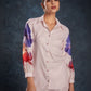 Rajwada Light Pink Linen Printed Co-Ord Set For Women