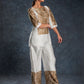 Rajwada White Linen Printed Stitched Co-Ord Set For Women