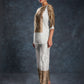 Rajwada White Linen Printed Stitched Co-Ord Set For Women