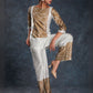 Rajwada White Linen Printed Stitched Co-Ord Set For Women