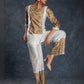 Rajwada White Linen Printed Stitched Co-Ord Set For Women