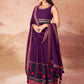 Rajwada Wine Georgette Embroidered Stitched Gown For Women
