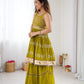 Rajwada Lime Green Georgette Embroidered Kurta Set For Women