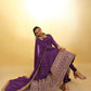 Rajwada Purple Georgette Embroidery Stitched Salwar Suit Set For Women