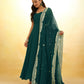 Rajwada Green Georgette Embroidery Stitched Anarkali With Dupatta For Women