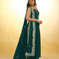 Rajwada Green Georgette Embroidery Stitched Anarkali With Dupatta For Women