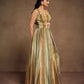 Rajwada Multicolor Silk Blend Printed  Stitched Indo Western Co ord Set For Women