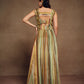 Rajwada Multicolor Silk Blend Printed  Stitched Indo Western Co ord Set For Women